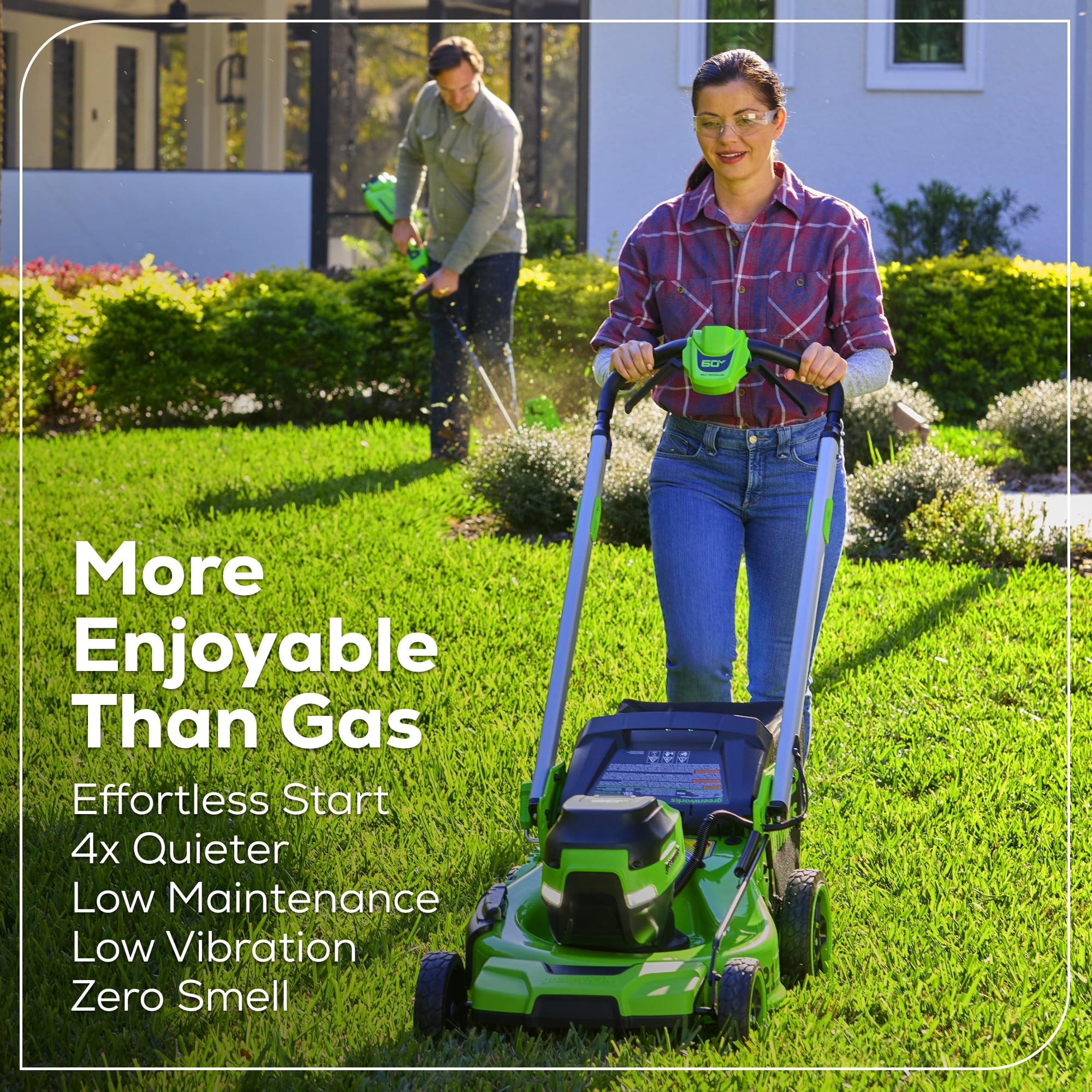 Greenworks 60V 21” Self-Propelled Lawn Mower with (2) 5.0 Ah Batteries & Rapid Charger 2546202