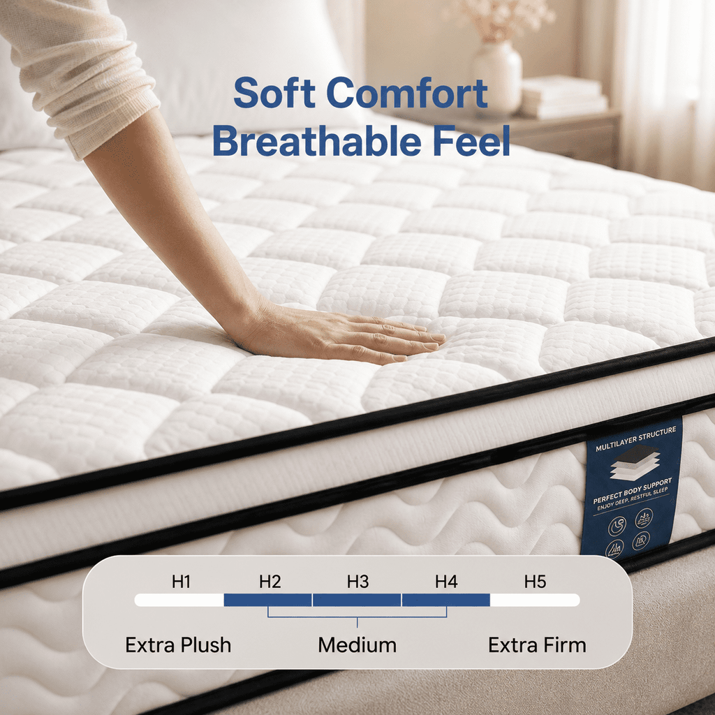 Gravellaire 12 Queen Mattress in a Box, Gel Memory Foam and Pocket Spring Hybrid Mattress, Medium Comfort, Pressure Relief, Adult