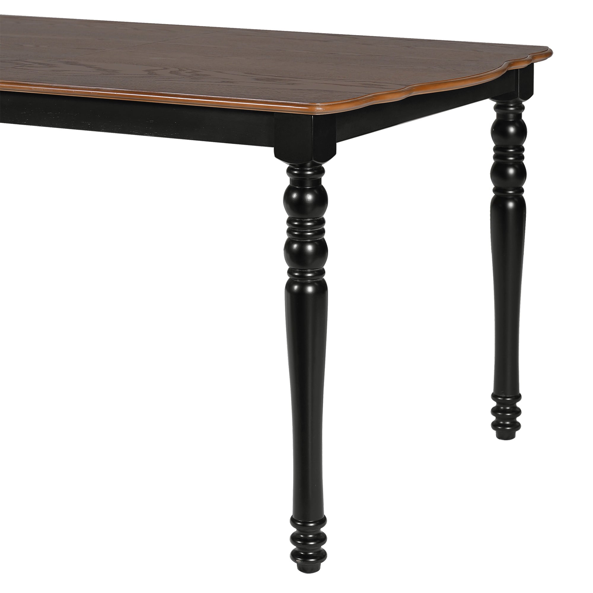 Harper & Bright Designs 7 Pieces Retro Dining Set for 6, Wood Rectangular Table with Designed Trestle Base and 6 Upholstered Chairs for Dining Room and Kitchen, Grey