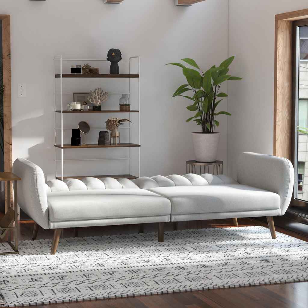 Novogratz Brittany Futon, Blue Linen