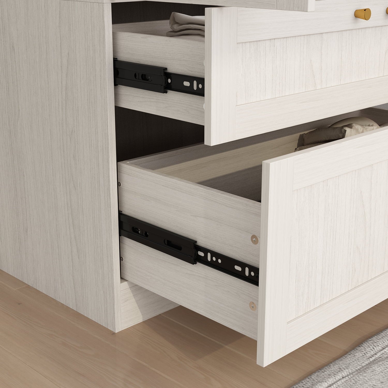 OxyLife 2 Door Wardrobe Armoire, White Closet Storage Organizer with Drawers and Shelves