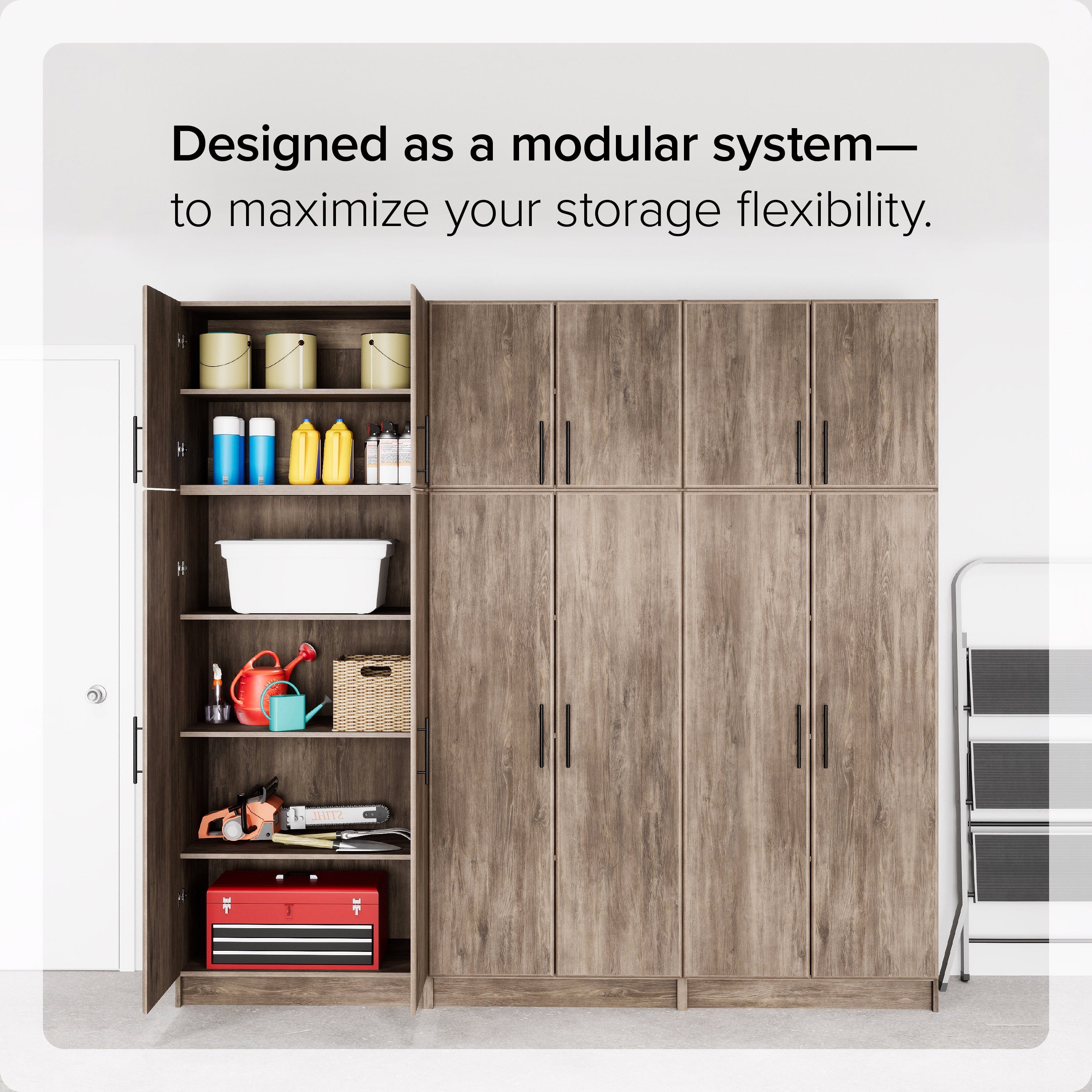 Prepac Armoir, Elite 32W x 35H x 20D White Wardrobe Closet & Cabinet - Functional Clothes Storage with Hanging Rail, Armoire Wardrobe - WEW-3264