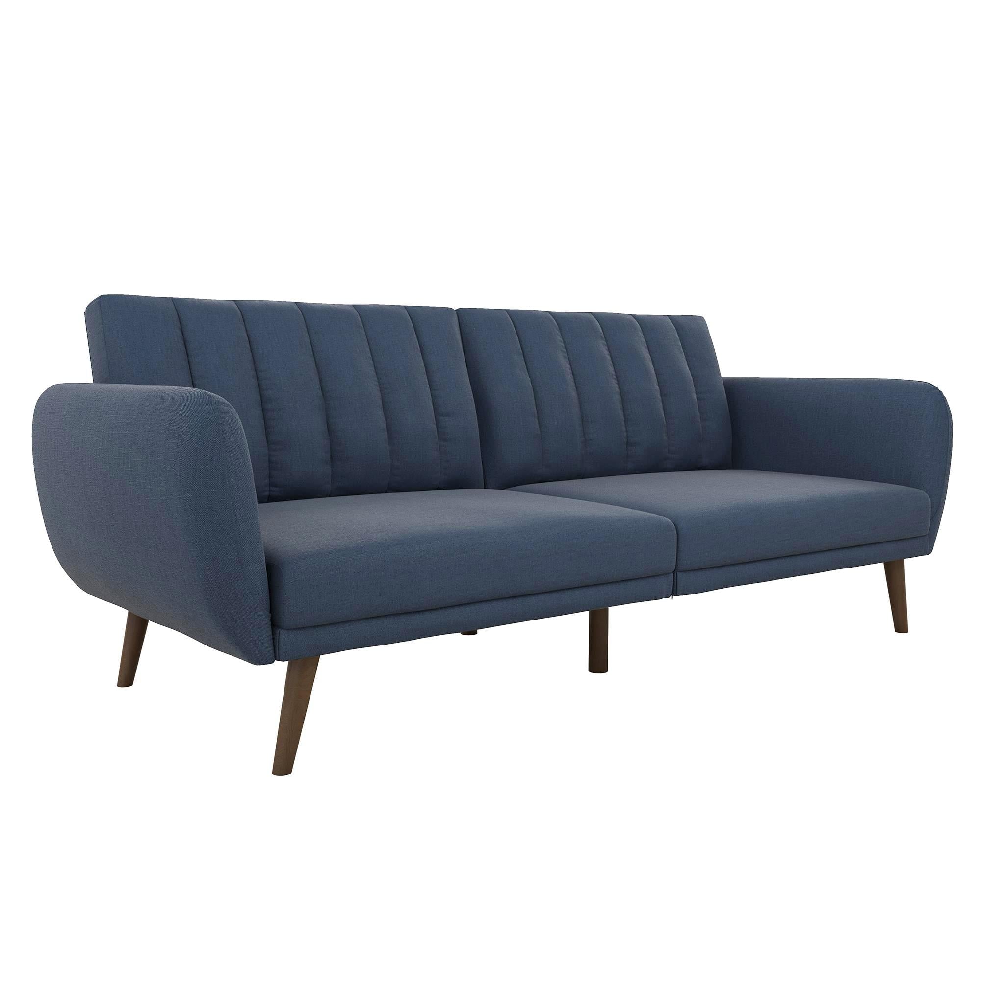 Novogratz Brittany Futon, Blue Linen