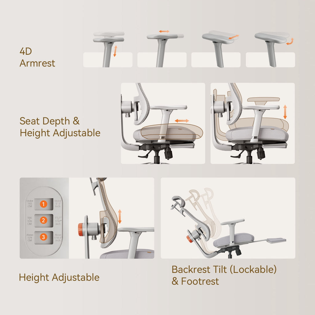 Newtral MagicH-PRO Ergonomic Chair with Laptop Tray for Home Office & Gaming