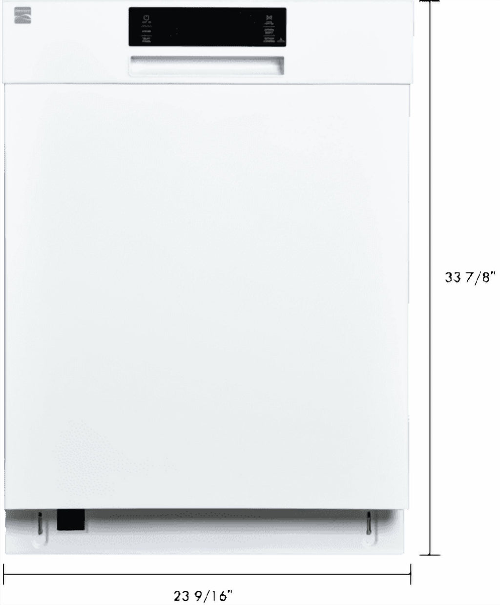Kenmore 24” Built-In-Dishwasher w/ 3rd Rack & Turbo Dry-White Pocket handle