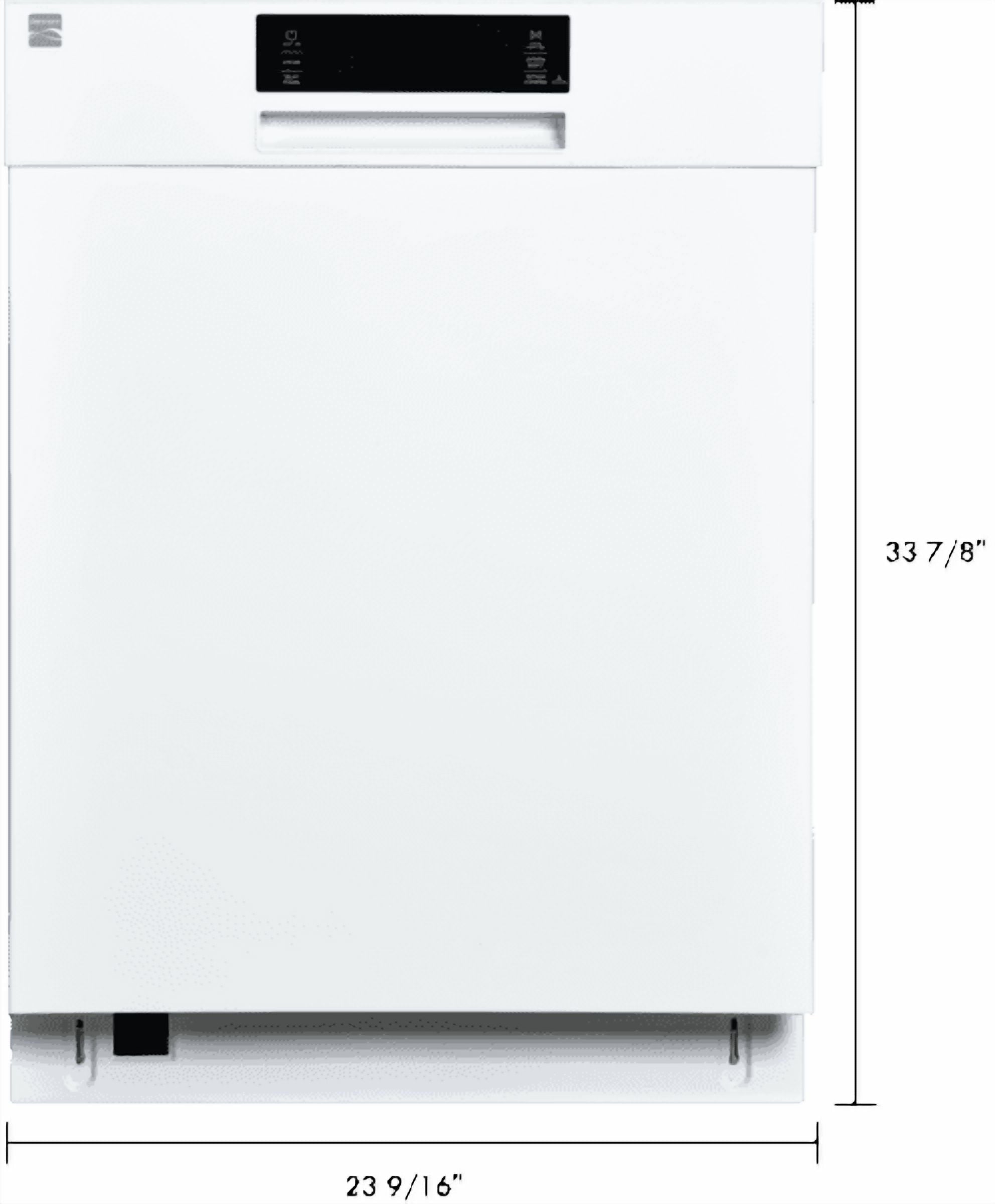 Kenmore 24” Built-In-Dishwasher w/ 3rd Rack & Turbo Dry-White Pocket handle