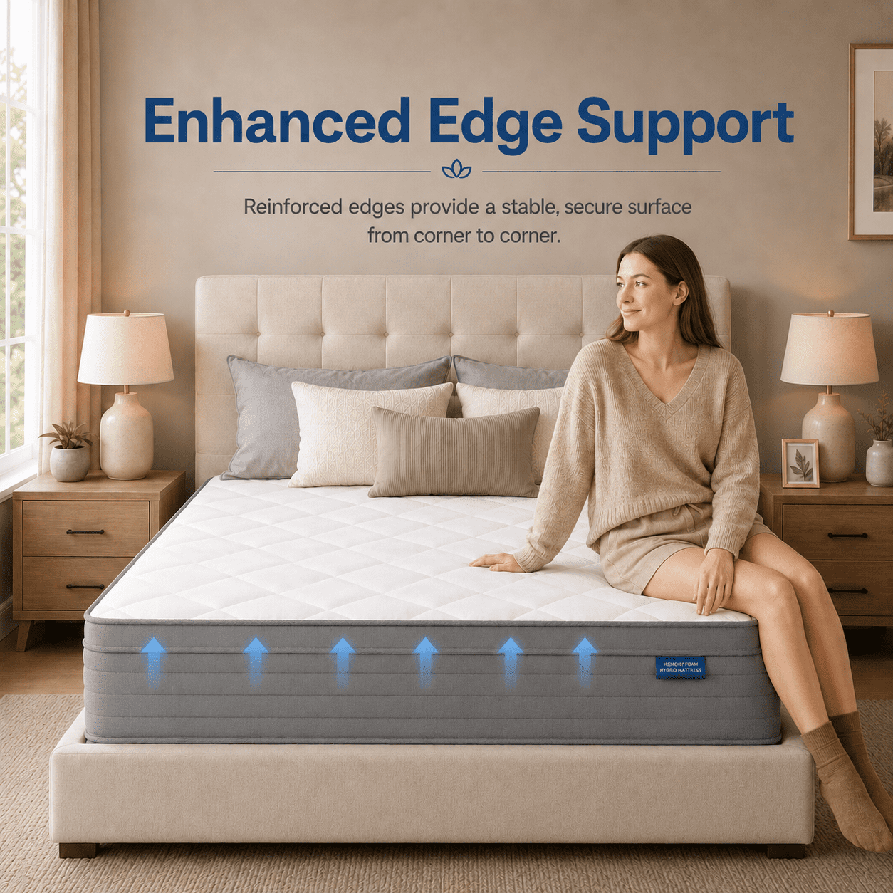 Arienivo Queen Size Mattress 12 Hybrid Mattress in a Box, Cooling Gel Memory Foam and Pocket Coils, Medium Support, Pressure Relief & Motion Isolation for Adult
