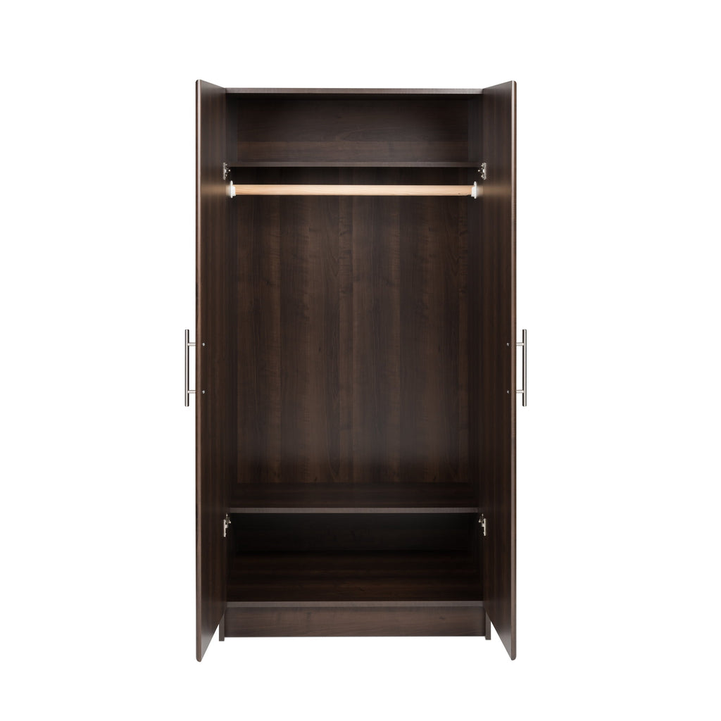 Prepac Armoir, Elite 32W x 35H x 20D White Wardrobe Closet & Cabinet - Functional Clothes Storage with Hanging Rail, Armoire Wardrobe - WEW-3264