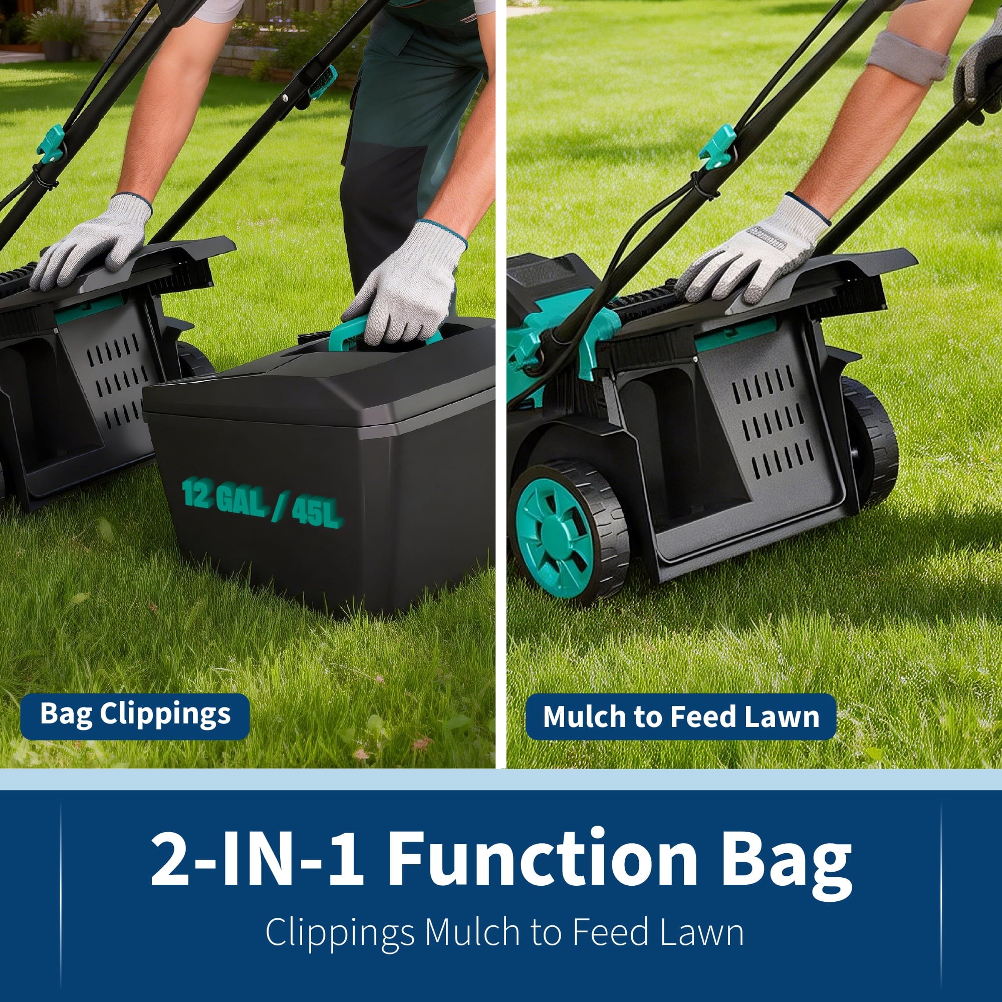 Volkmi 40V 16 Brushless Cordless (Push) Lawn Mower , 4.0Ah Battery and Charger Included