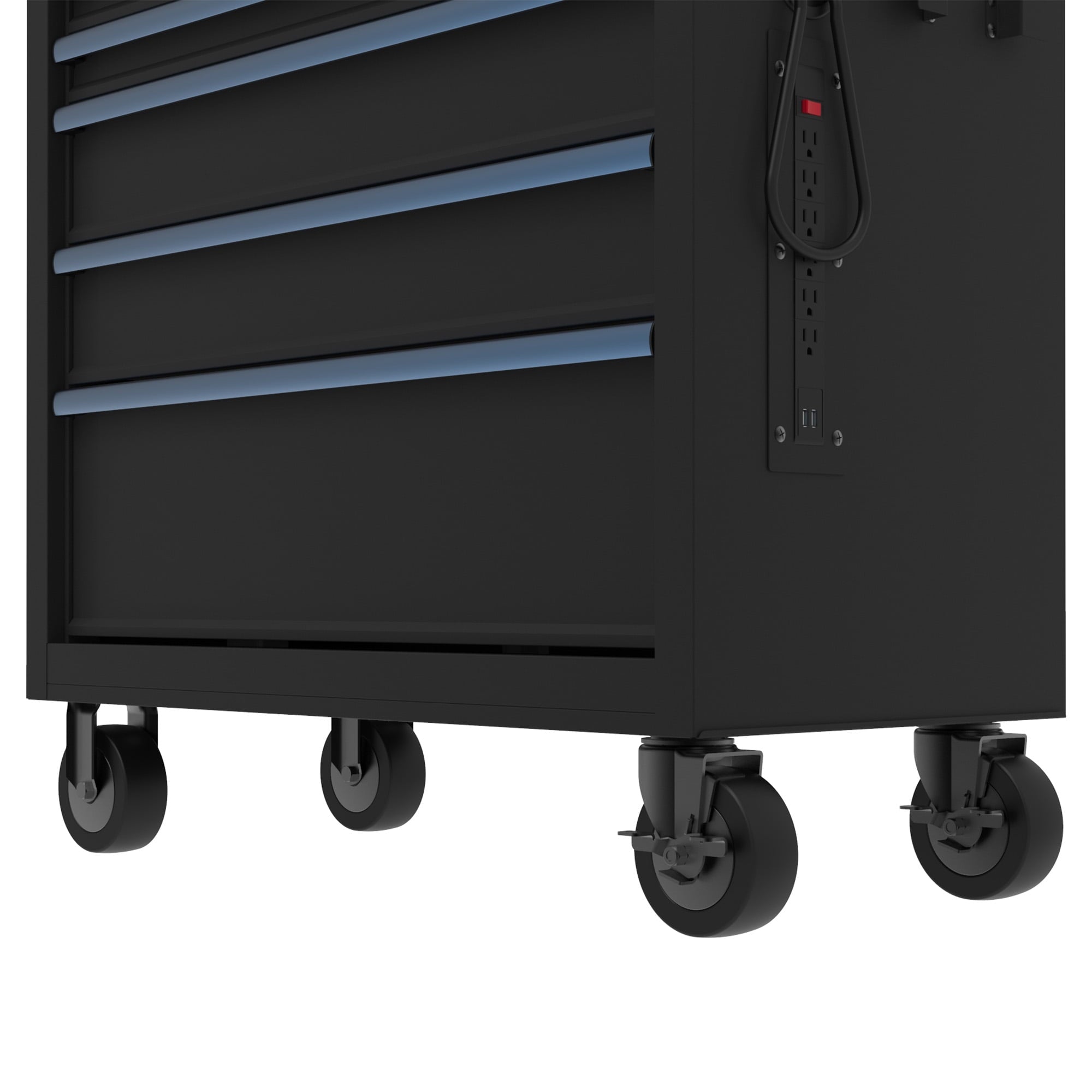 HART 36-Inch 5-Drawer Mobile Tool Chest Workbench with Wood Top, Rolling Garage Storage