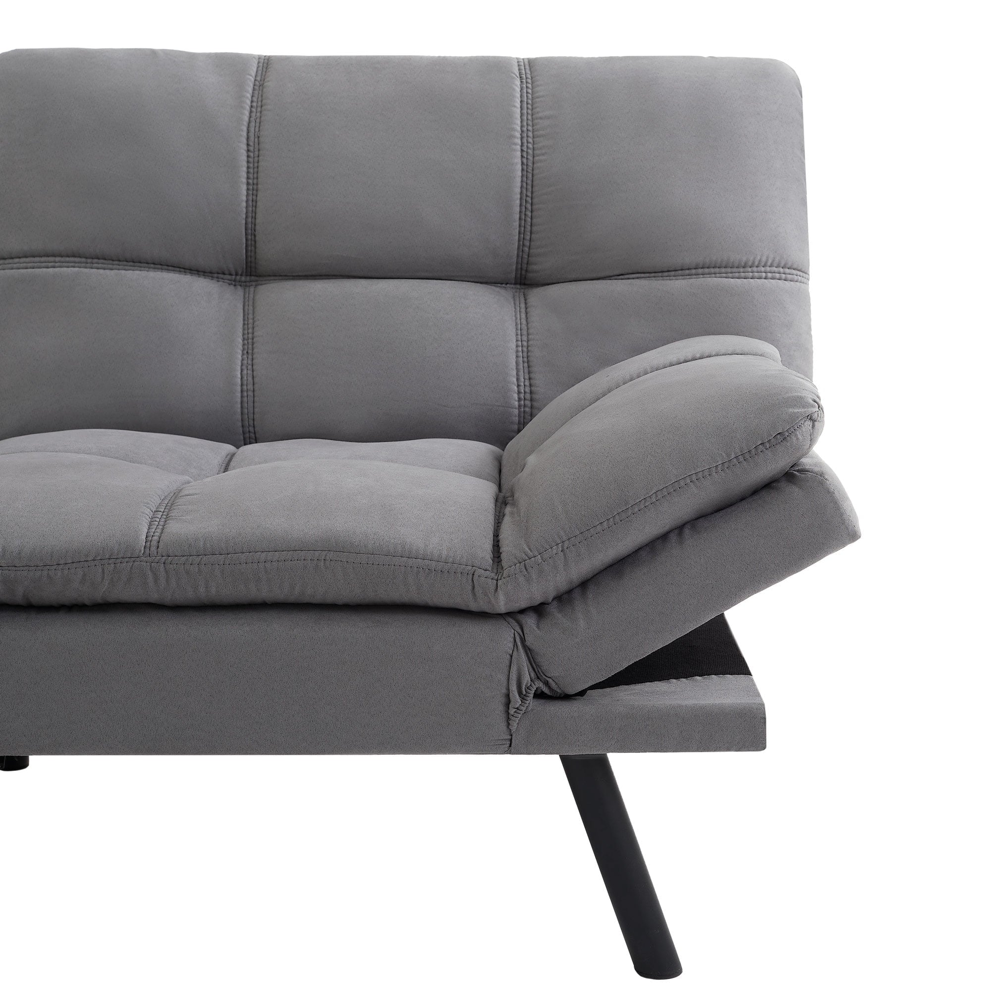 Mainstays 72 Memory Foam Futon Sofa Bed,Black
