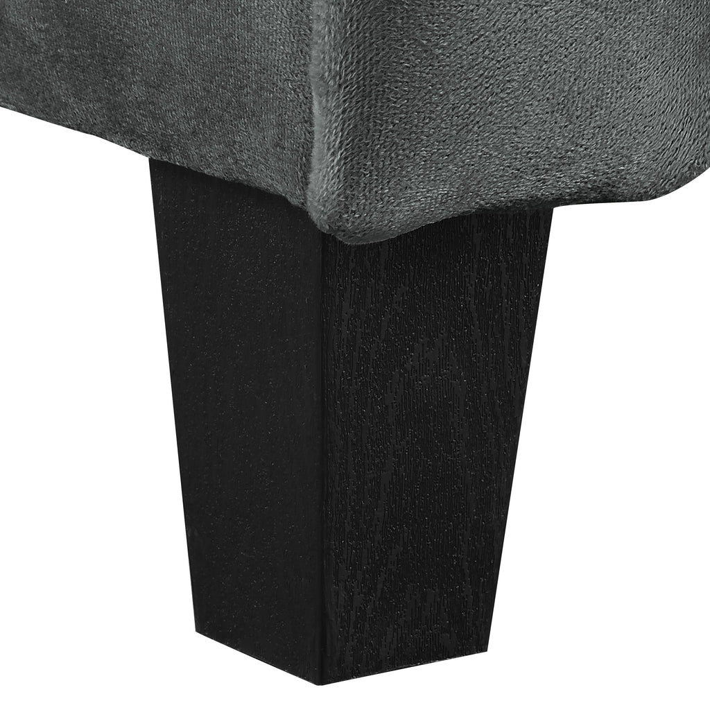 Lifestyle Solutions Taryn Curved Arms Sofa, Black Fabric