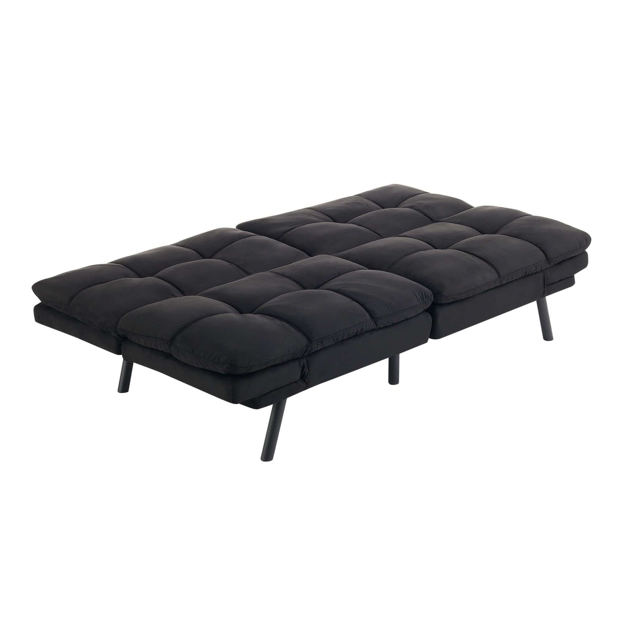 Mainstays 72 Memory Foam Futon Sofa Bed,Black