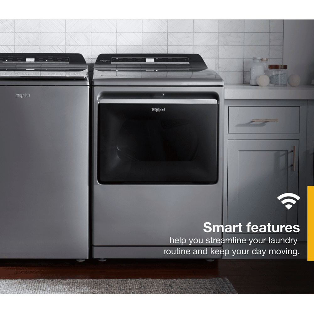 Whirlpool 7.4 cu ft Chrome Shadow Electric Top Load Clothes Dryer