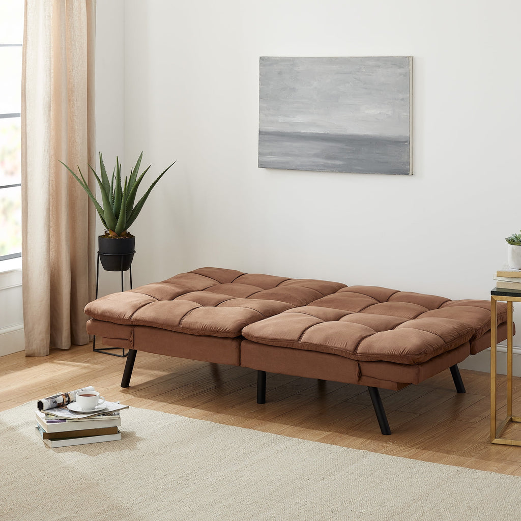 Mainstays 72 Memory Foam Futon Sofa Bed,Black