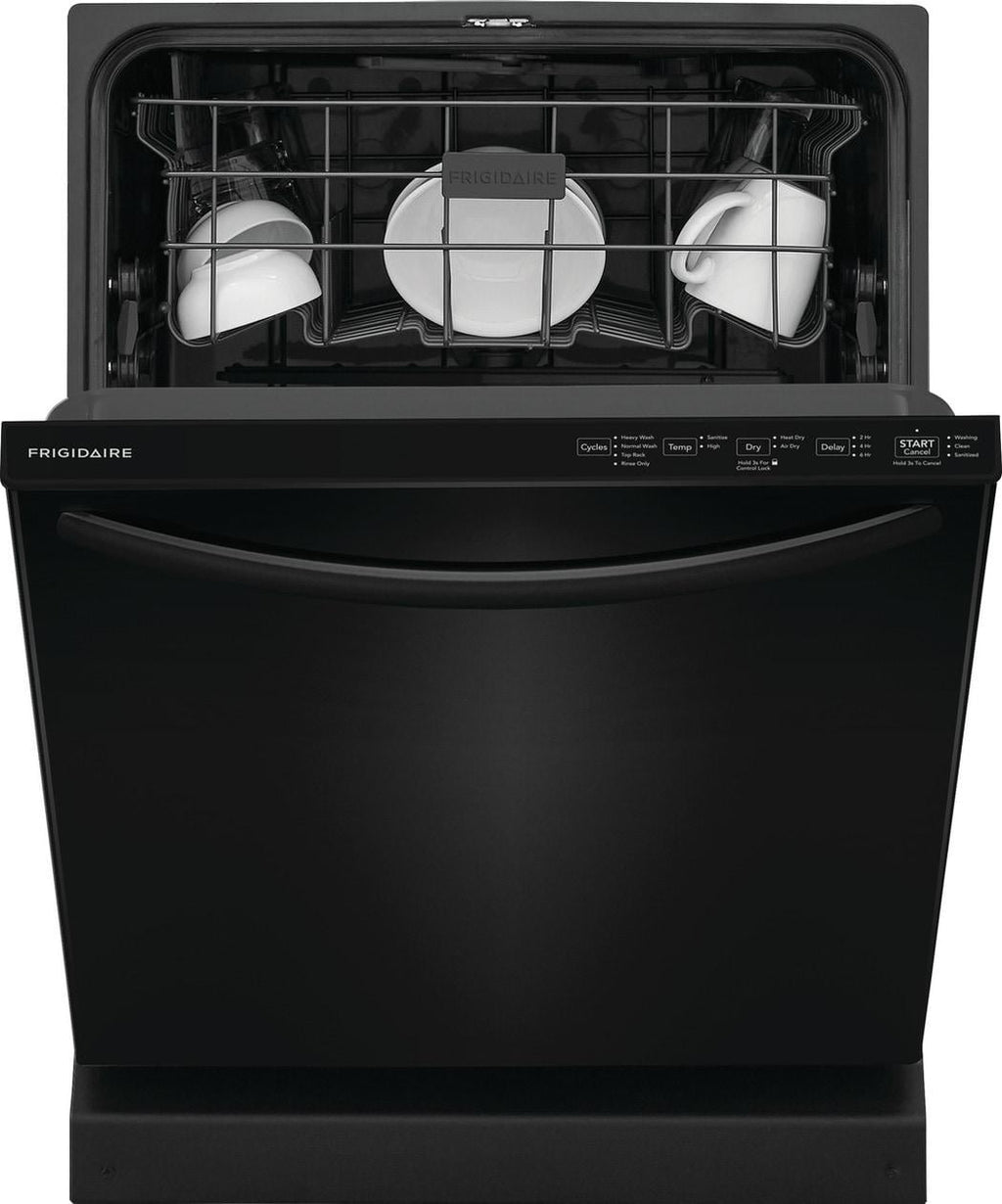 Frigidaire FDPH4316AD 24 Built-In Top Control Dishwasher, Top Control, Black Stainless Steel