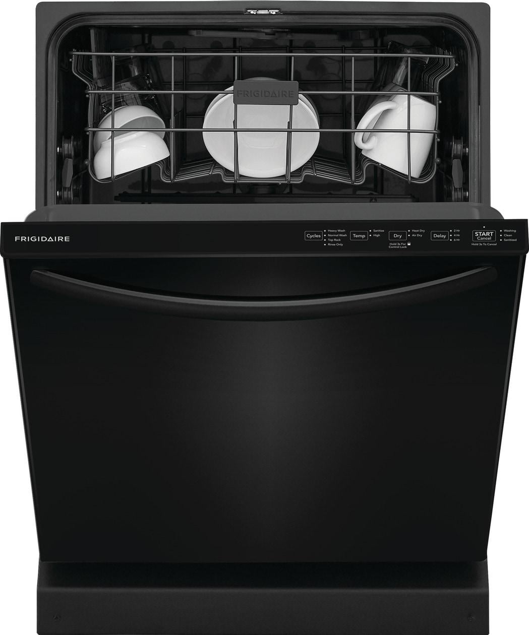 Frigidaire FDPH4316AD 24 Built-In Top Control Dishwasher, Top Control, Black Stainless Steel