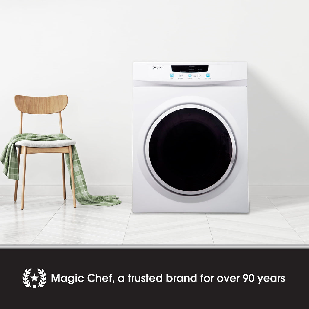 Magic Chef Compact 3.5 cu. ft. Electric Dryer in White in White