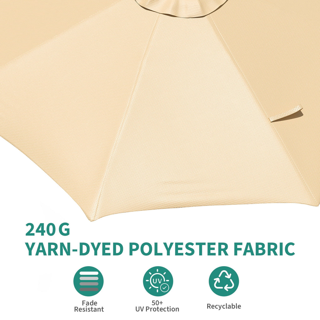360° Rotating Cantilever Patio Umbrella – Heavy-Duty Waterproof Oxford Canopy, Adjustable Tilt, Rust-Proof Aluminum Frame, Easy Crank, Cross Base – Large Sun Shade for Garden, Poolside, Patio – Grey