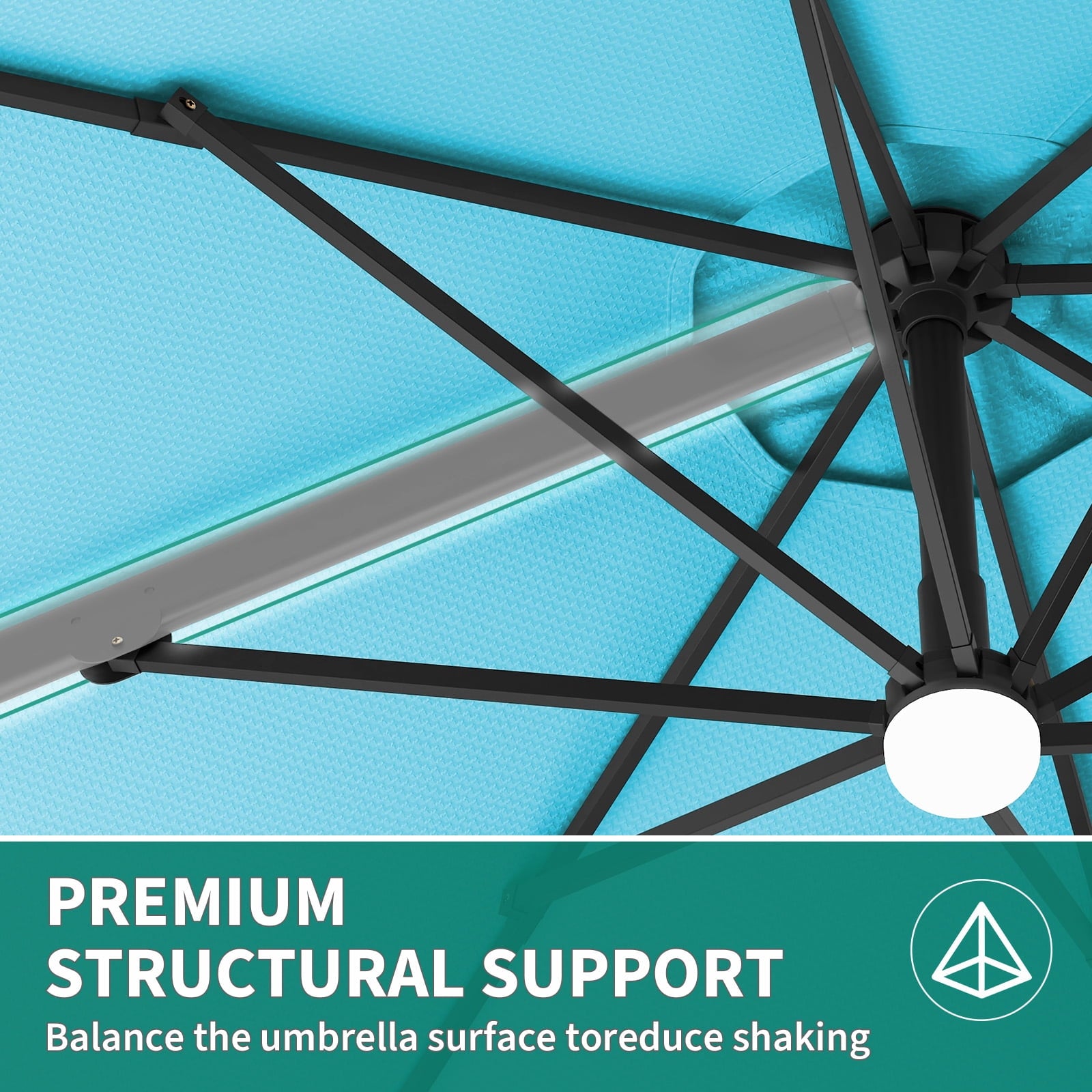 360° Rotating Cantilever Patio Umbrella – Heavy-Duty Waterproof Oxford Canopy, Adjustable Tilt, Rust-Proof Aluminum Frame, Easy Crank, Cross Base – Large Sun Shade for Garden, Poolside, Patio – Grey