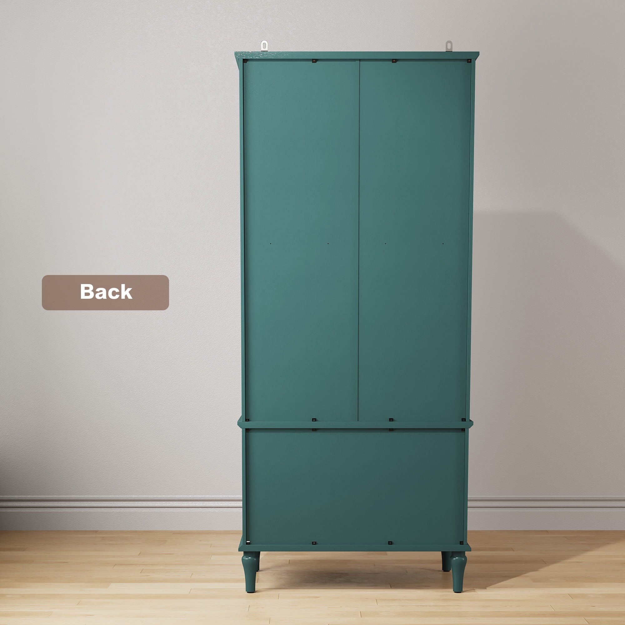HLR 71 Tall Modern Wood Armoire Wardrobe Closet, Freestanding Cabinet with Hanging Rod for Bedroom, Brown