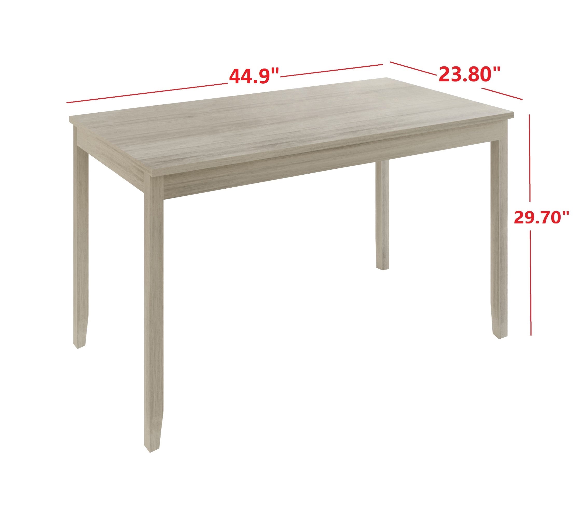 Home Design Greenville Dining Table, Rectangular top, Modern design, Compact for small spaces, Durable construction, Easy to clean, Antique Gray