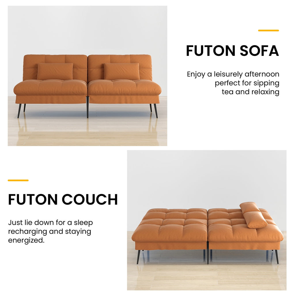COMHOMA Cloud Comfort Convertible Futon Sofa Bed, Gray