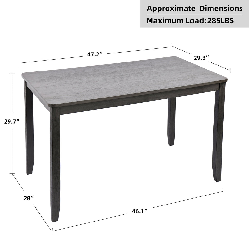 Duhome Dining Table Kitchen Dining Table Solid Wood Rectangular Table for Kitchen Dining Room Livingroom Restaurant, Caramel