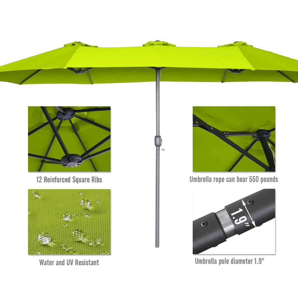 AECOJOY 10x10ft Outdoor Cantilever Patio Umbrella with Base, 360° Tilt & Rotate, Beige