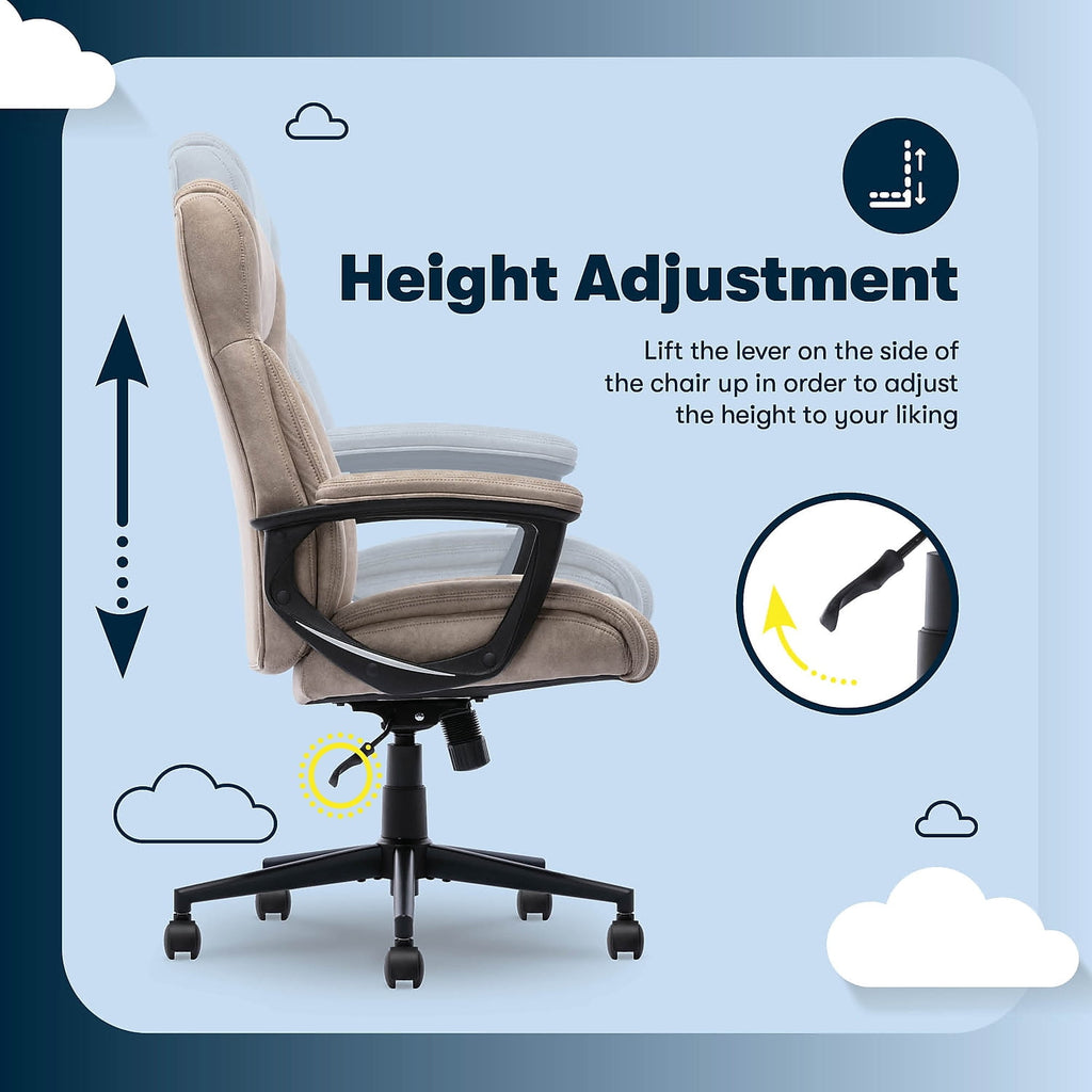 Serta Comfort Eco Office Ergonomic Computer Chair Lumber Support Black