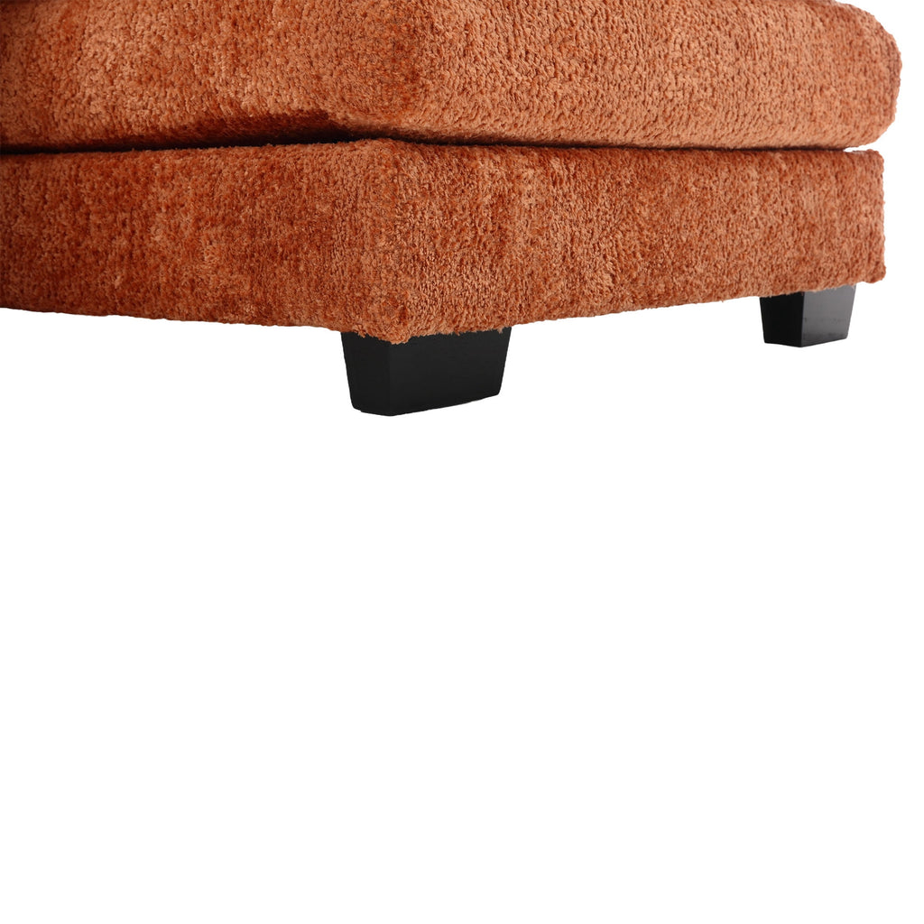 JONPONY109.45 U Shaped Couch,Oversized 4 Seat Sectional with 4 Waist Pillows, Convertible Upholstery Symmetrical Sofá,Sleeper Sofa Couch with Double Chaise Lounge &Memory Foam for Living Room, Beige