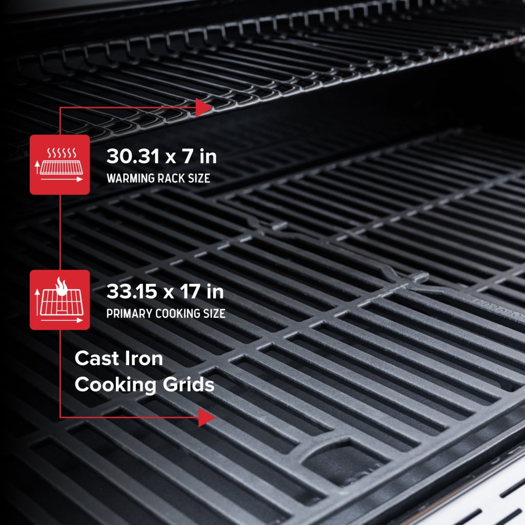Nexgrill 4-Burner Dual Fuel Gas Grill with Side Burner and Griddle Insert, 627 SQ In Total Cooking Space, 59,000 BTUs Output, BBQ Grill Perfect for Outdoor Gatherings - 720-0958HE