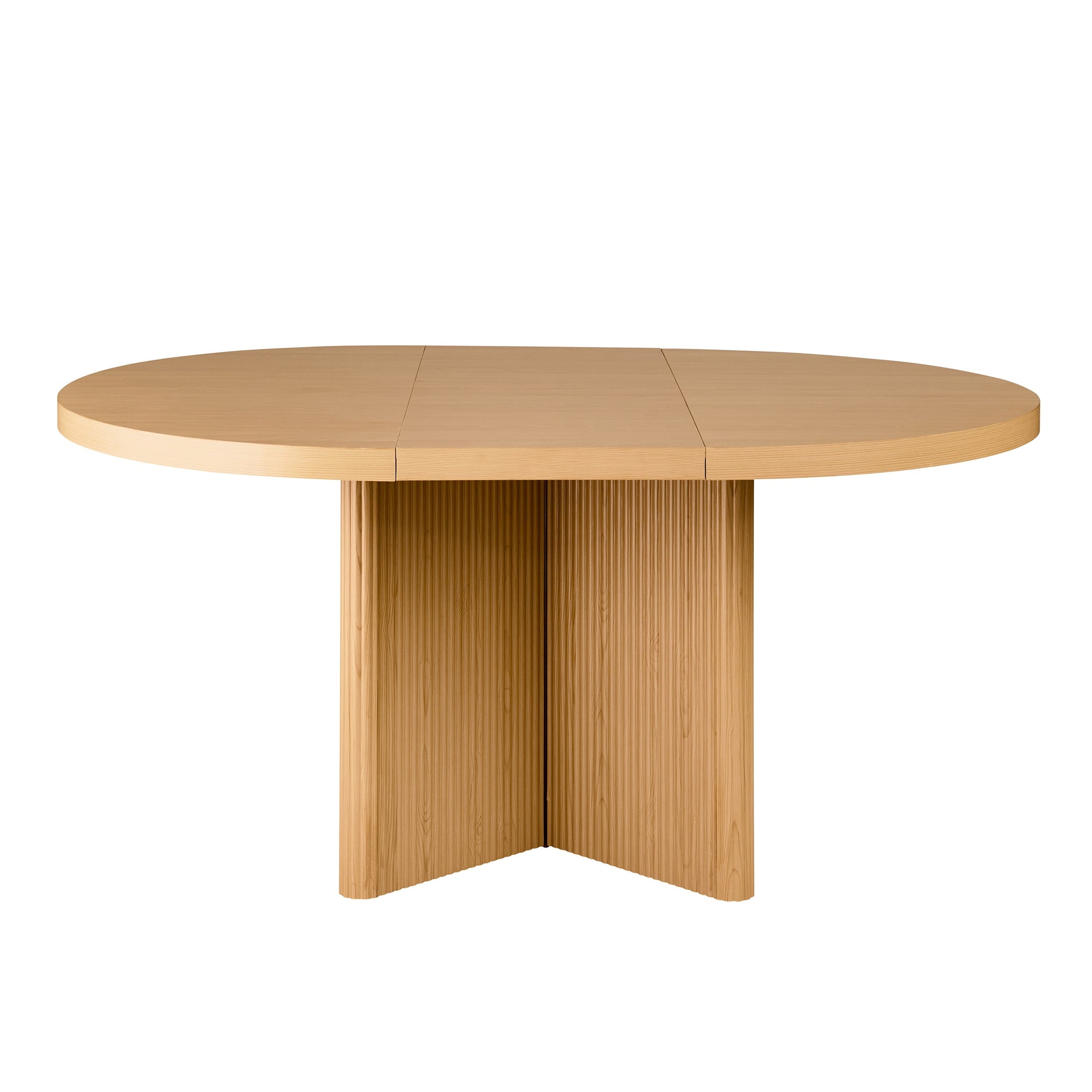Better Homes & Gardens Lillian Fluted Round Expandable Dining Table, Walnut Finish