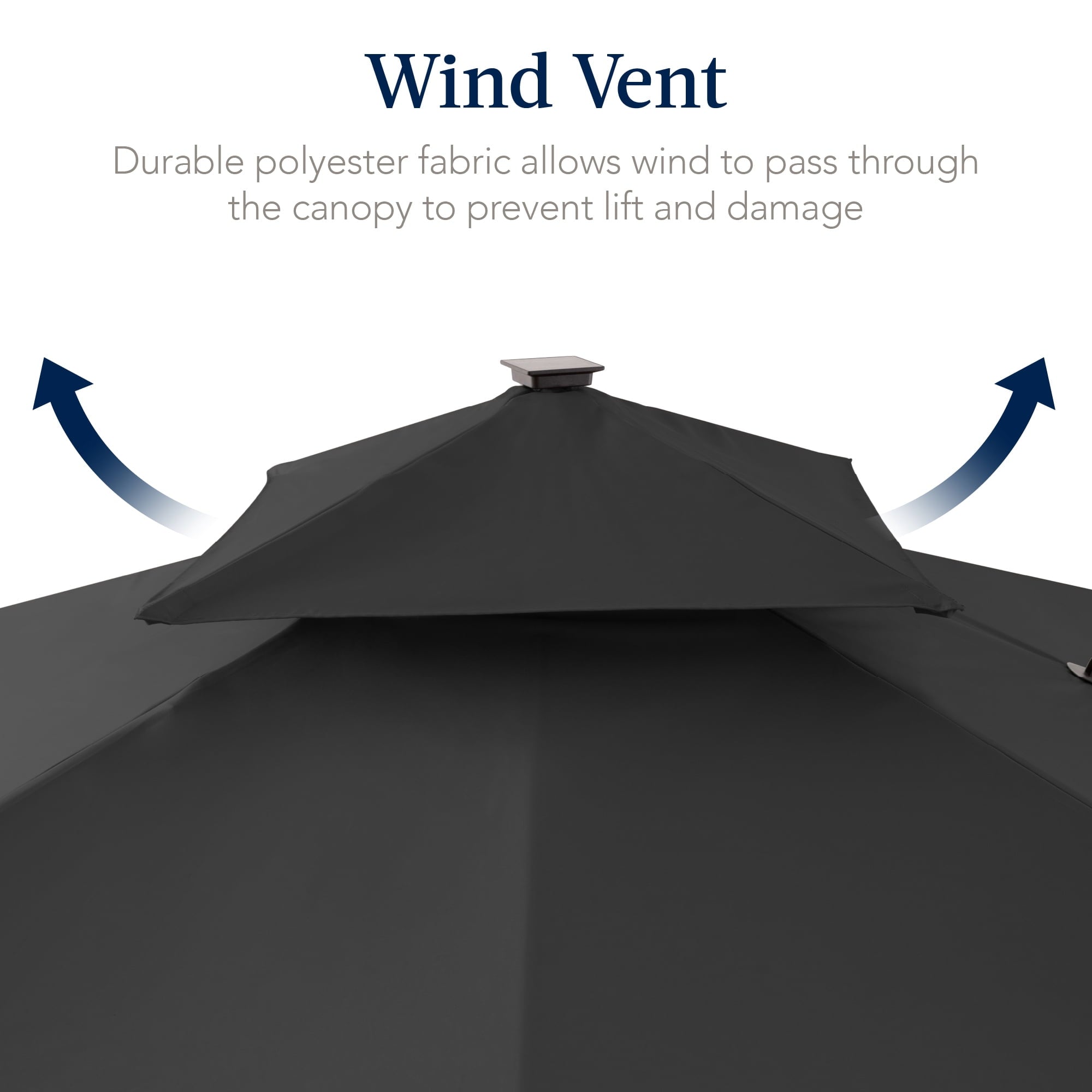 Best Choice Products 12x12ft 2-Tier Square Outdoor Solar LED Cantilever Umbrella w/ 360-Rotating Base   Gray