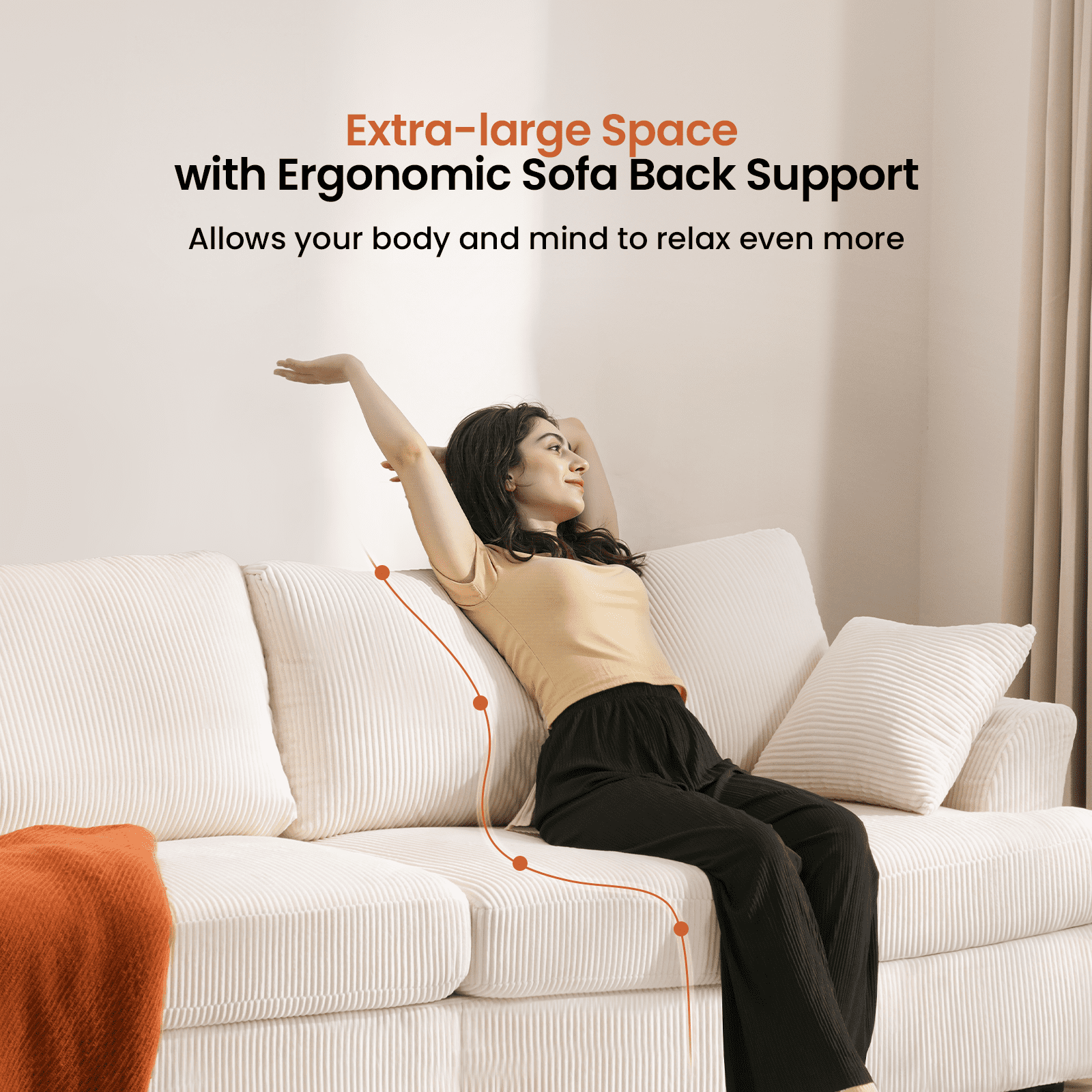 87 Sofa, Comfy Cloud Couch, Upholstered Couch for Living Room, Green