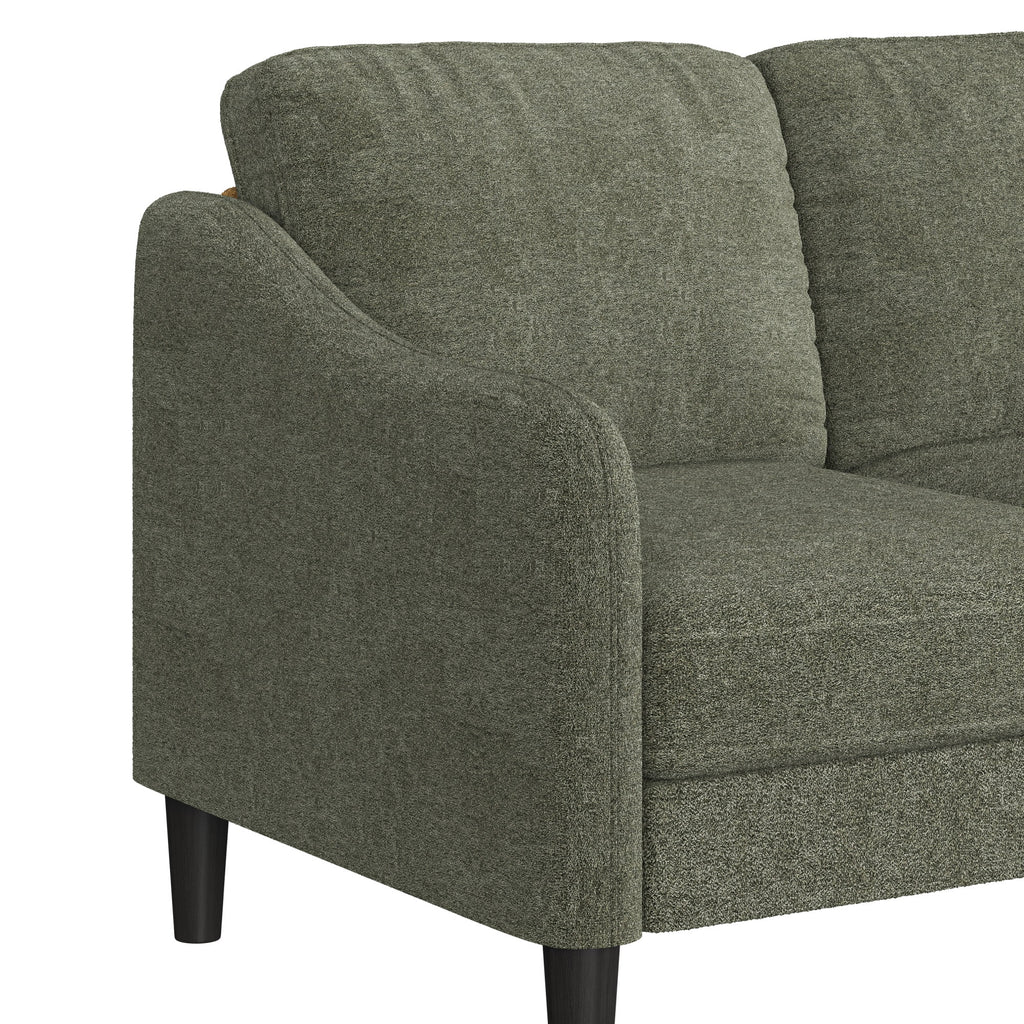 Mainstays Westley Swoop Arm 74 Sofa, Moss Green