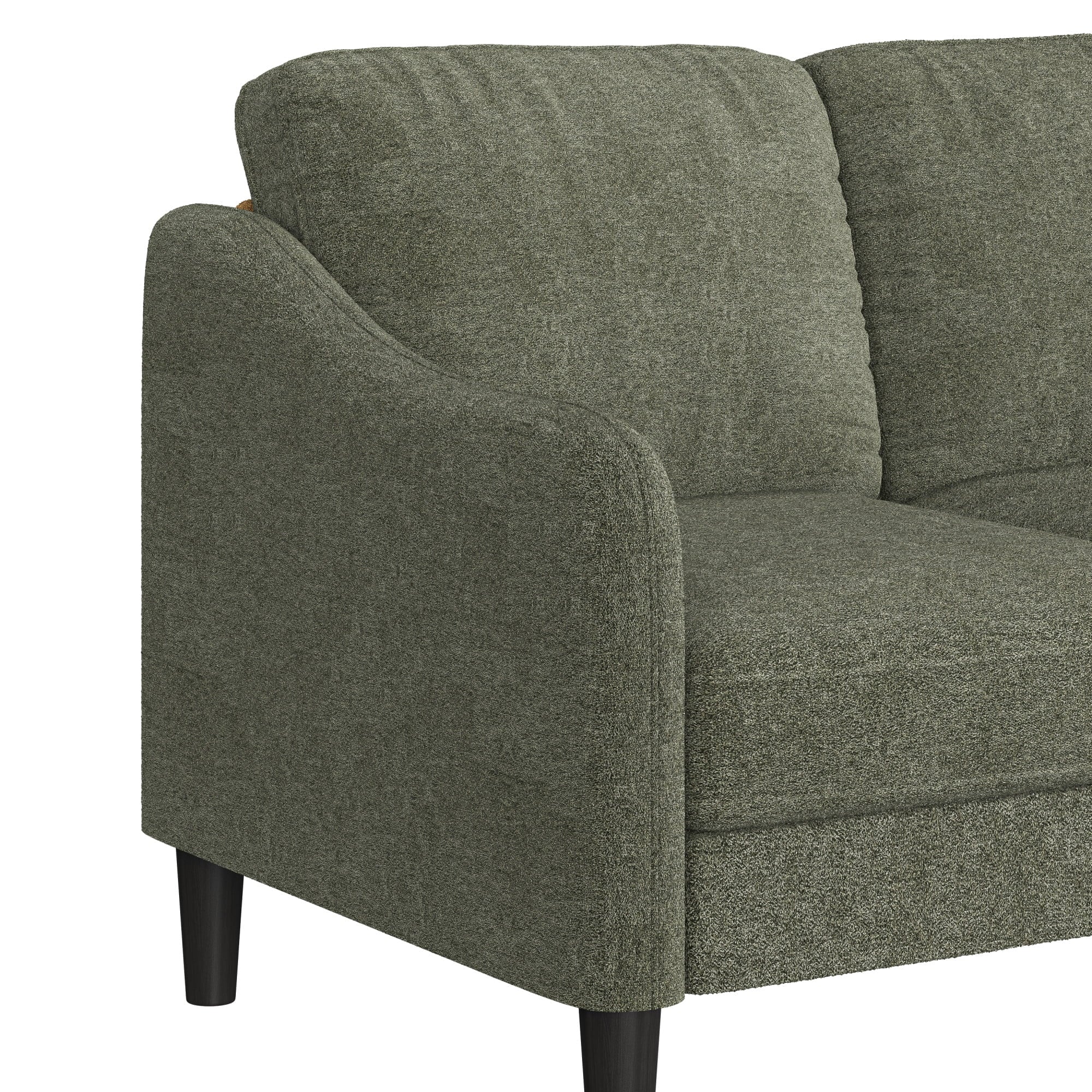 Mainstays Westley Swoop Arm 74 Sofa, Moss Green