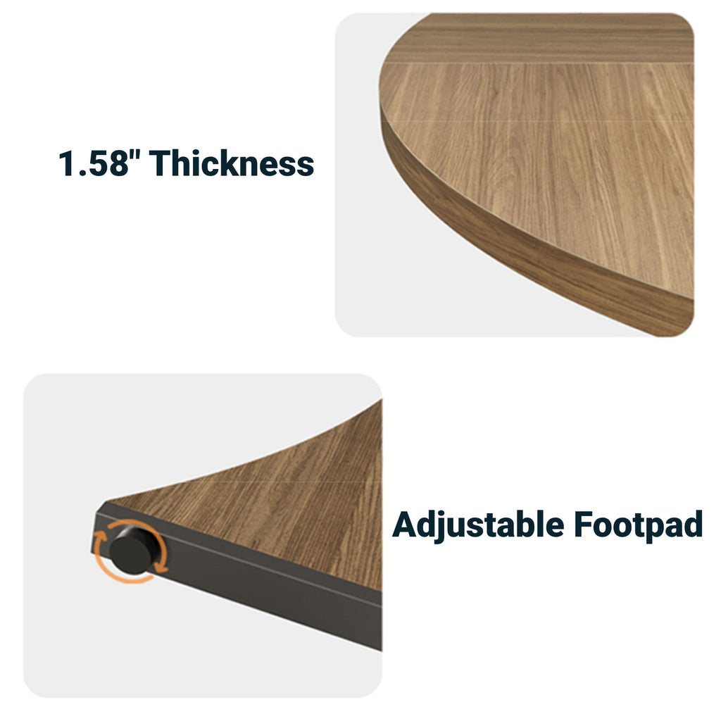 MARNUR Round Dining Table for 4 Persons 47 Kitchen Table for Dining Room Kitchen, Walnut (Only Table)