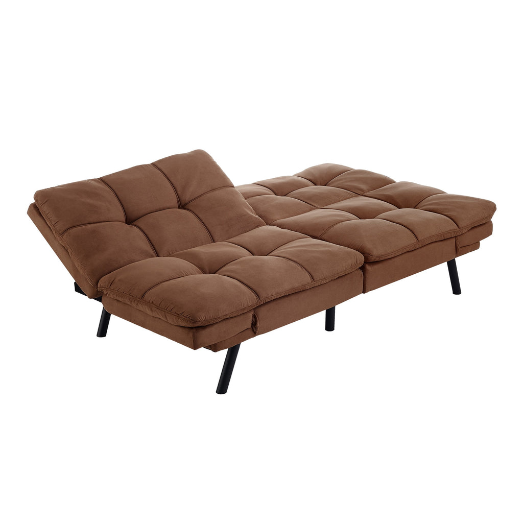 Mainstays 72 Memory Foam Futon Sofa Bed,Black