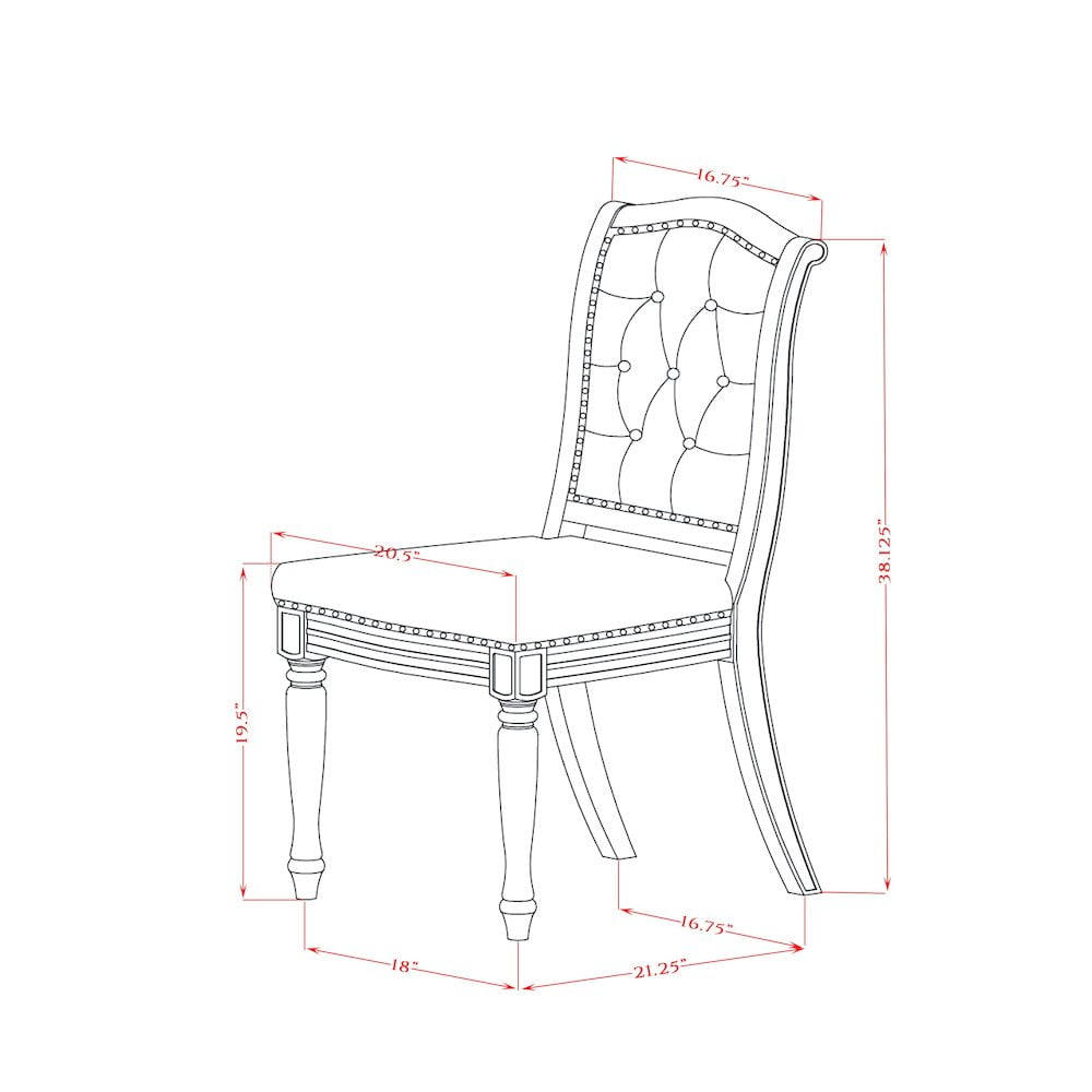 Luxe by East West Furniture 7 piece Dining Room Set of a Dinner Table and 6 Modern Dining Chairs