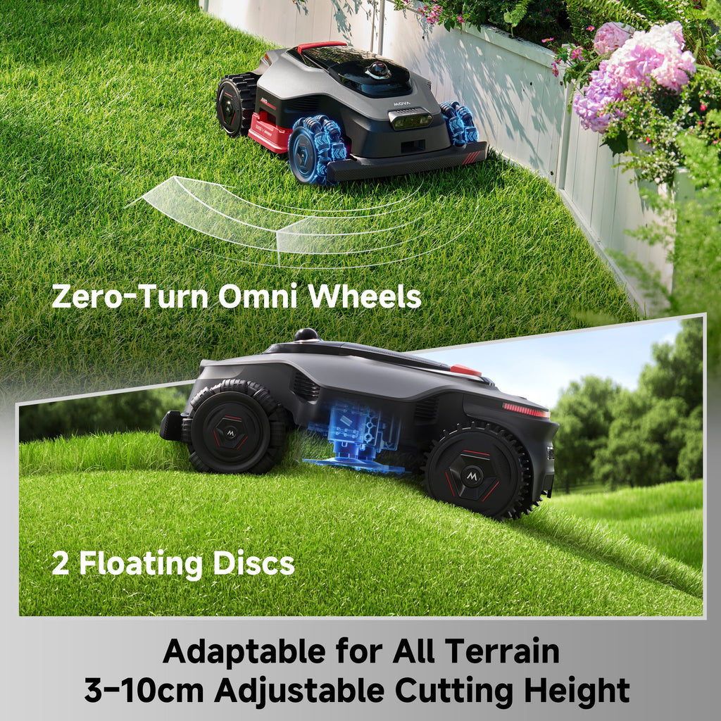 MOVA LiDAX Ultra 2000 Robotic Lawn Mower,Dual Mapping,0.5 Acres,Edge Cutting, Adjustable Cutting Height, Smart Obstacle Avoidance
