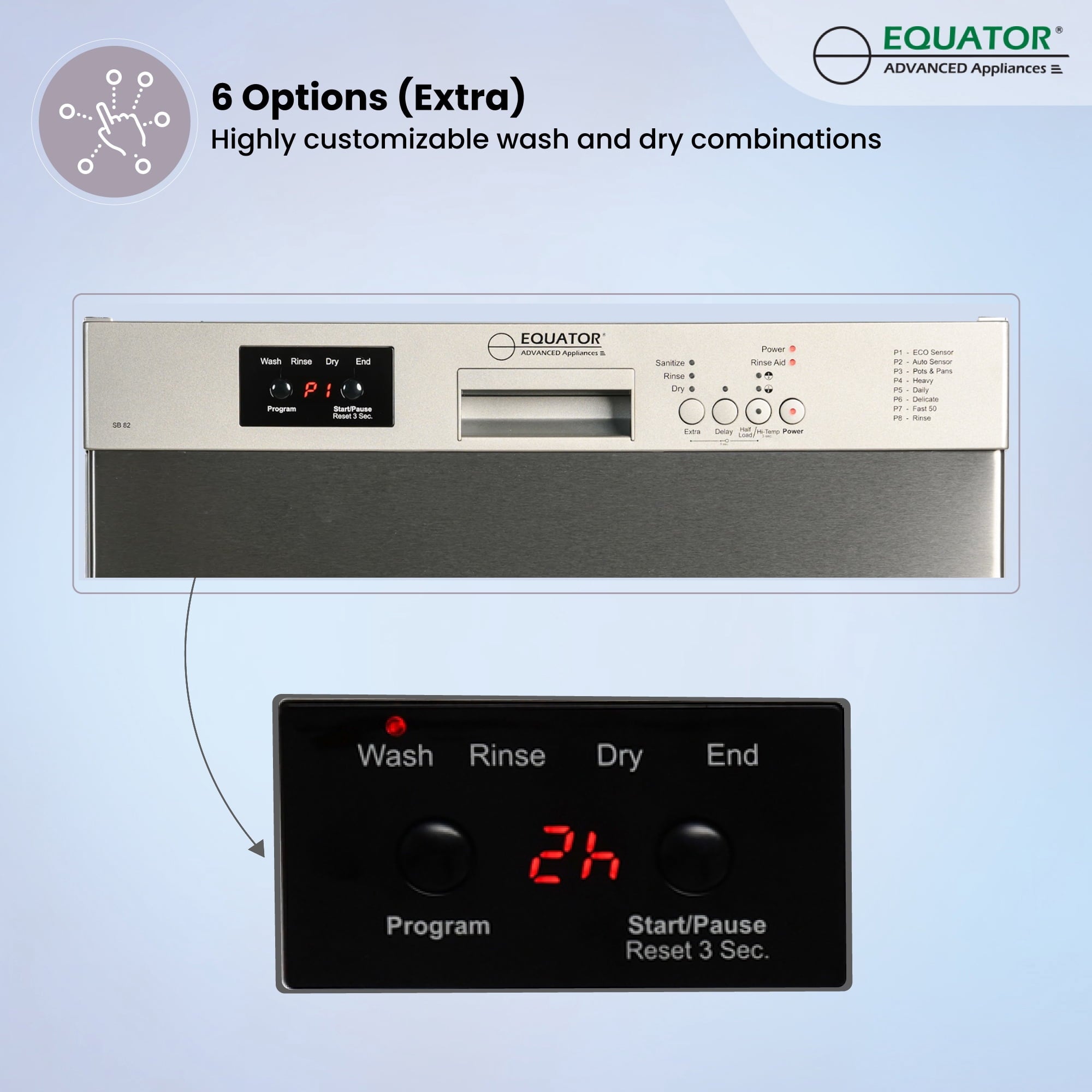 Equator Europe 24 Built in 14 place Dishwasher in White