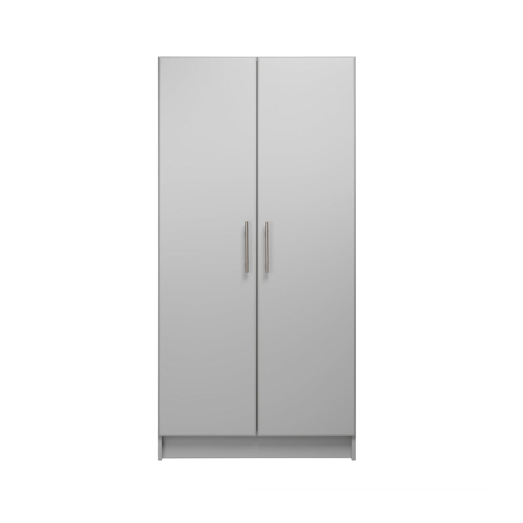 Prepac Armoir, Elite 32W x 35H x 20D White Wardrobe Closet & Cabinet - Functional Clothes Storage with Hanging Rail, Armoire Wardrobe - WEW-3264