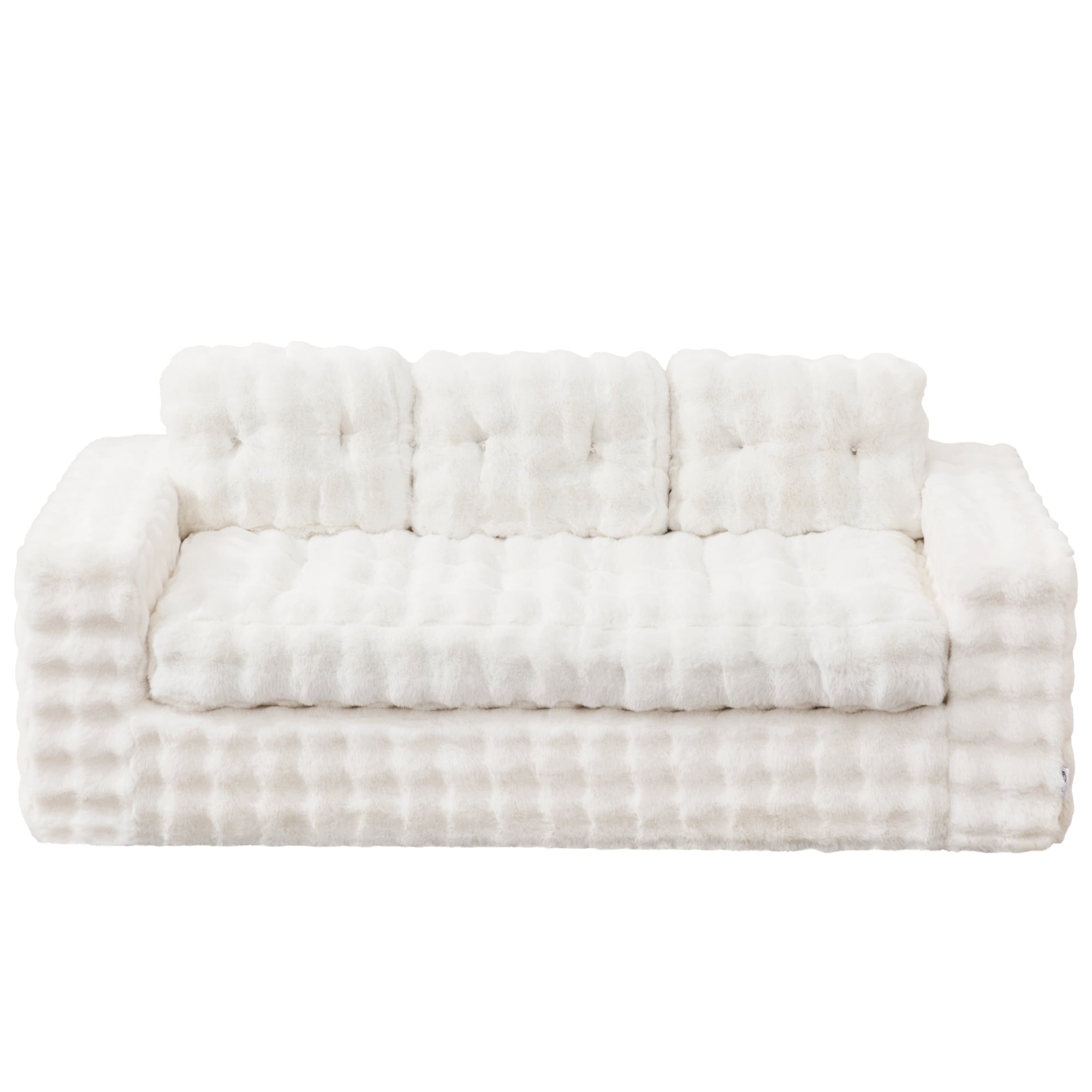 Hobestluk 3-Seater Sofa Boneless Couch with Tufted Button Design 2 in 1 Comfy Cloud Couch Oversized Sofa for Living Room Bedroom Apartment or Office (Grey, 3 Seater)