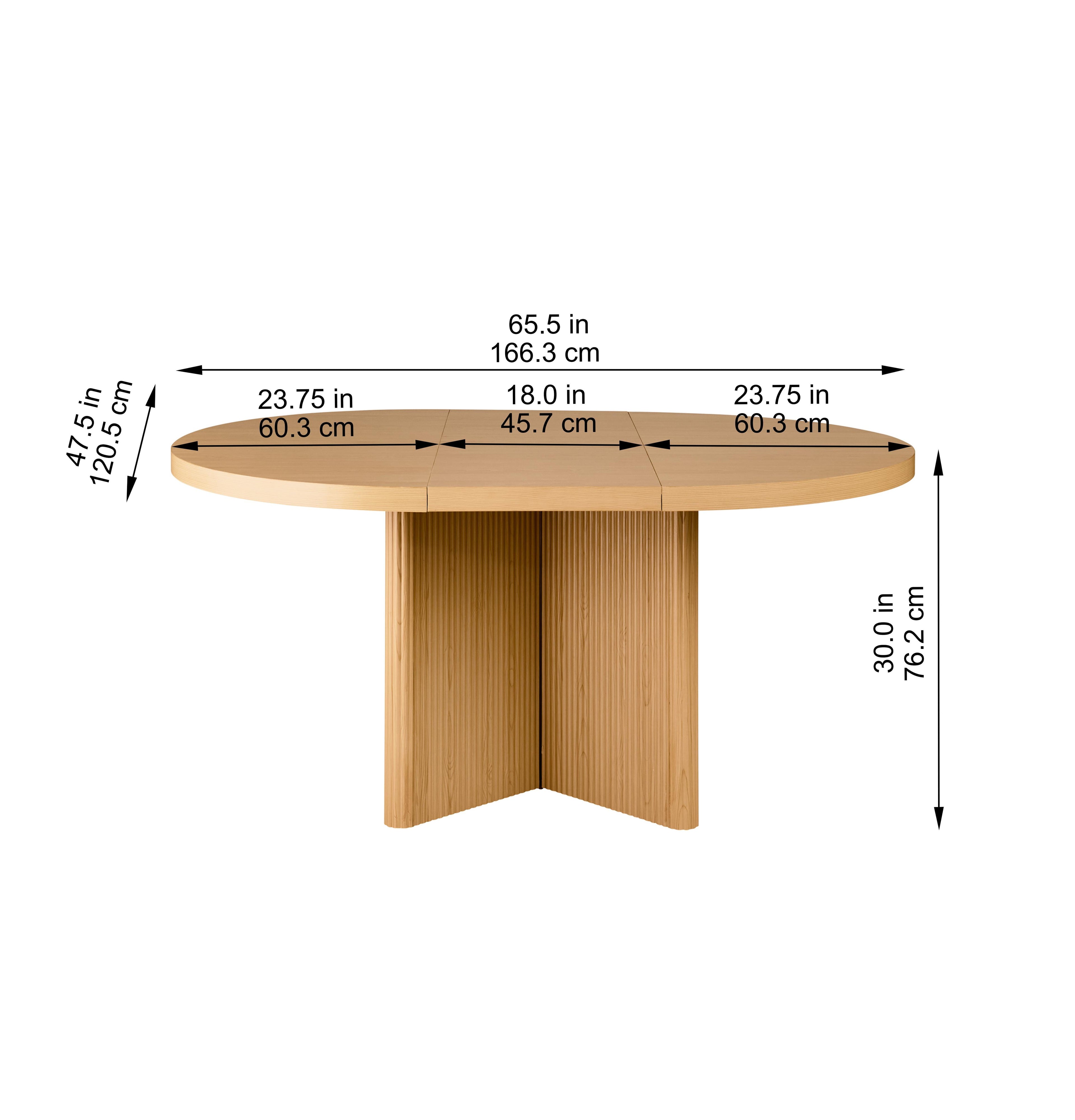 Better Homes & Gardens Lillian Fluted Round Expandable Dining Table, Walnut Finish