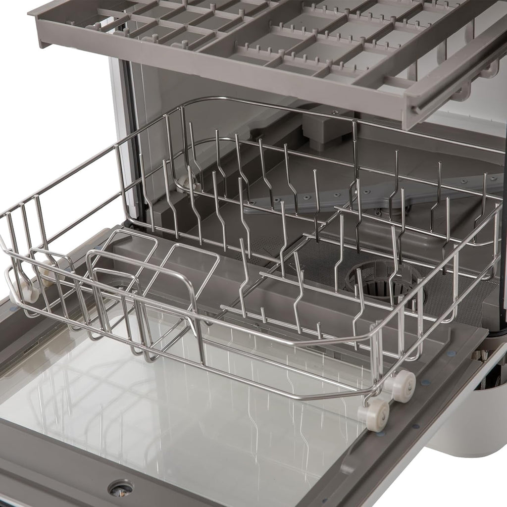 Countertop Dishwasher, White Portable Dishwasher with Water Tank 4 Washing Programs, 158°F High-Temperature Disinfection,  360° Spraying Dishwasher for RVs, Apartments, Dormitories,Home Kitchen