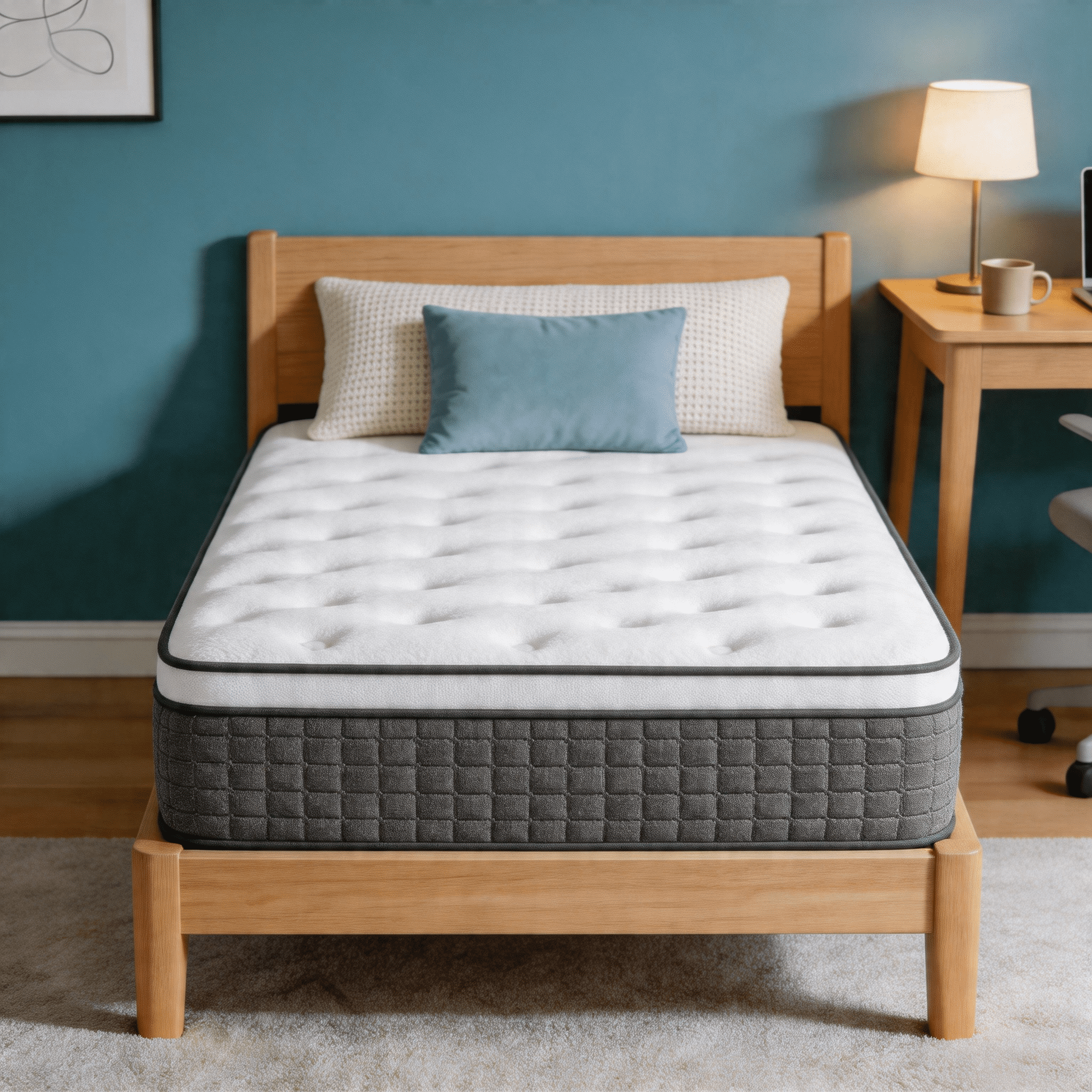 Kizreo 12 inch Hybrid Firm Twin Mattress - Cooling Gel Memory Foam and Pocket Springs with Pressure Relief, Motion Isolation, Edge Support, CertiPUR-US Certified, 365-Night Trial, Mattress in a Box