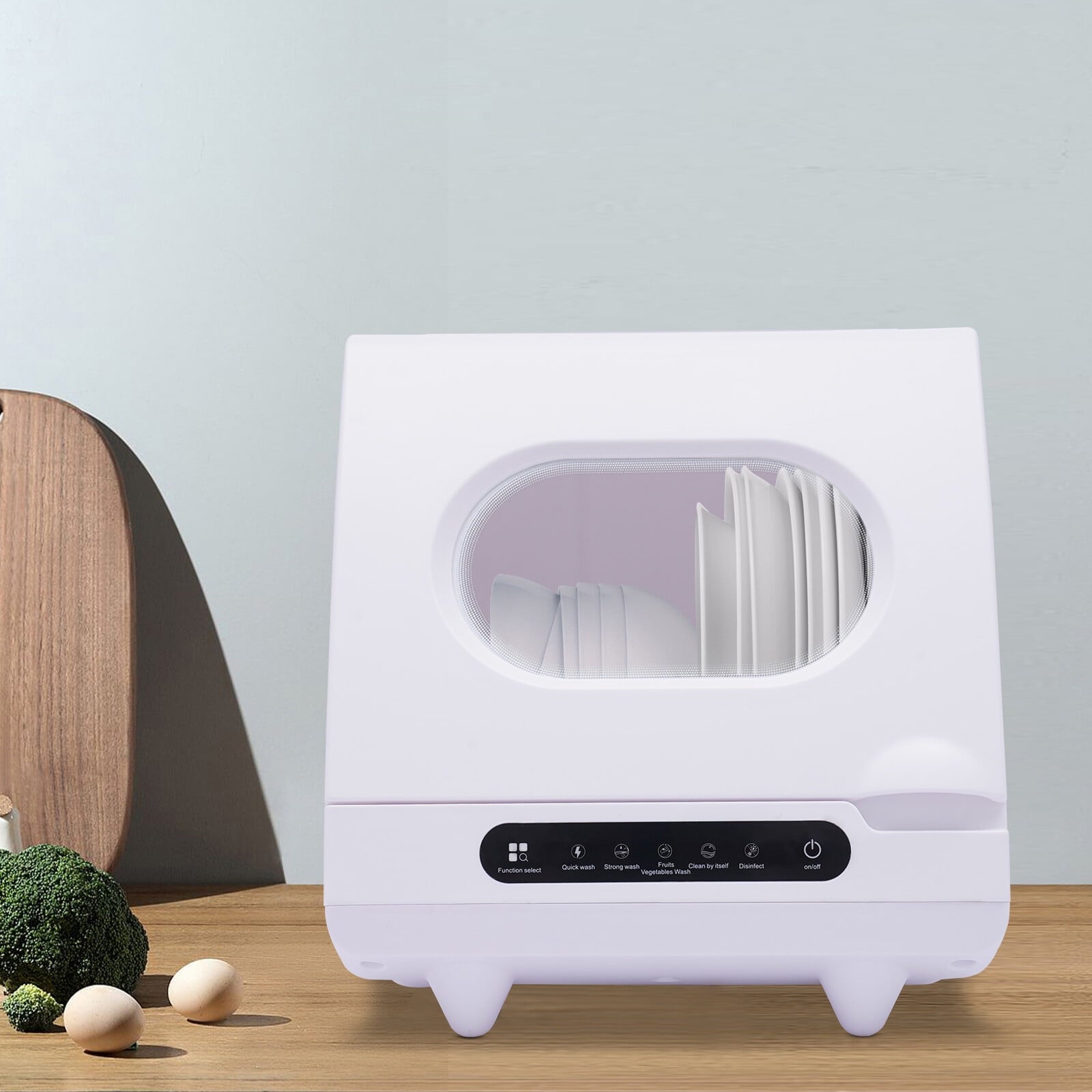40*40*45cm 1200W Portable White Countertop Dishwasher Mini Countertop Dishwasher Homes Apartments