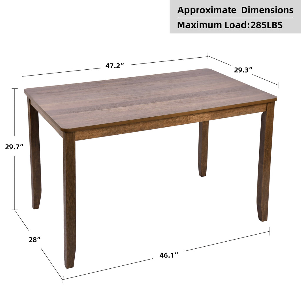 Duhome Dining Table Kitchen Dining Table Solid Wood Rectangular Table for Kitchen Dining Room Livingroom Restaurant, Caramel