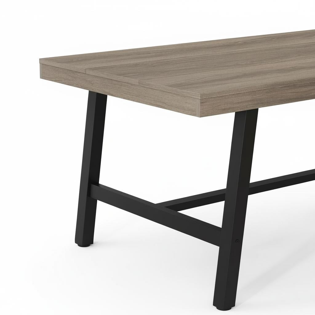 70.87 Inch Long Large Rectangle Dining Table for 6-8 People, Modern Kitchen Dining Room Table with Rustic Wooden Tabletop & Strong Metal frame(Only Gray Walnut Table)